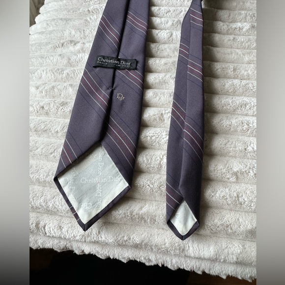 Dior Vintage Purple Classic Tie - Picture 2 of 3